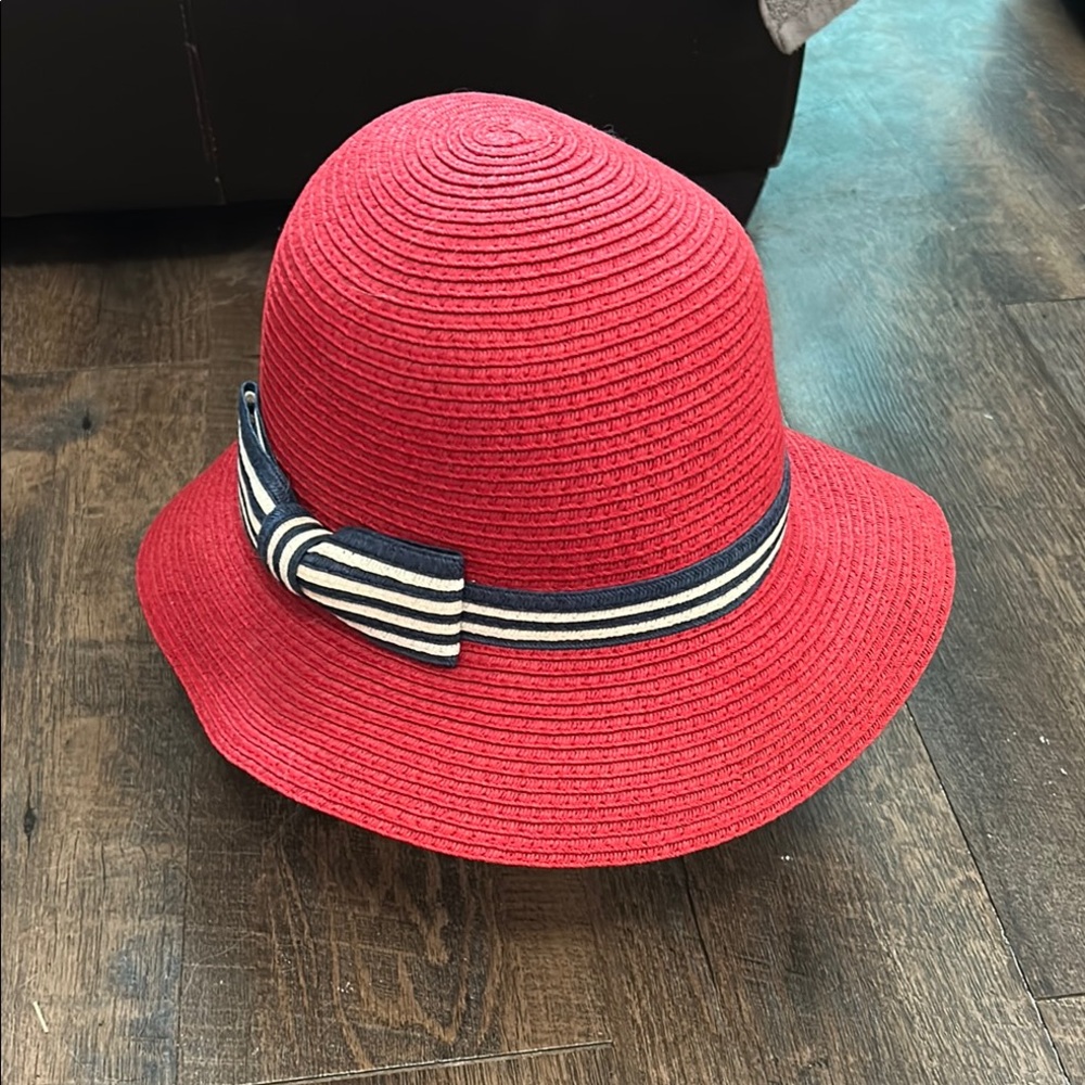 Womens Lake Shore Drive Sun Hat Patriotic 4th of July Packable‎ Hat Red/ Blue